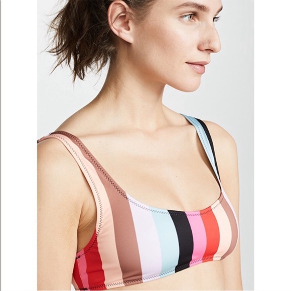 Elle Striped Bikini Top - Picture 1 of 6